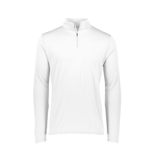 [FTLQFLWH-AS-LOGO1] Men's Flex-Lite 1/4 Zip Shirt (Adult S, White, Logo 1)