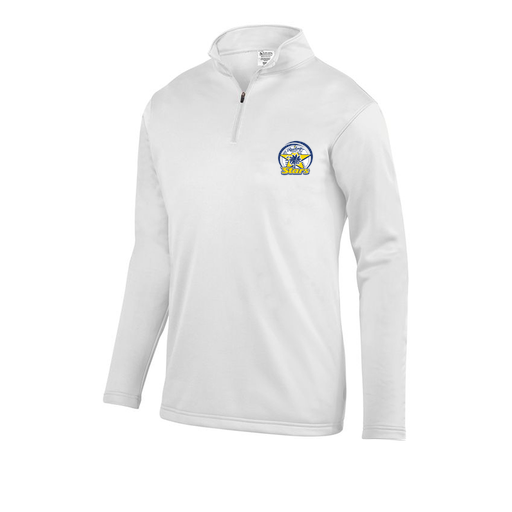 [FOLQFFWH-AS-LOGO1] Decker Men's FlexFleece 1/4 Zip (Adult S, White, Logo 1)