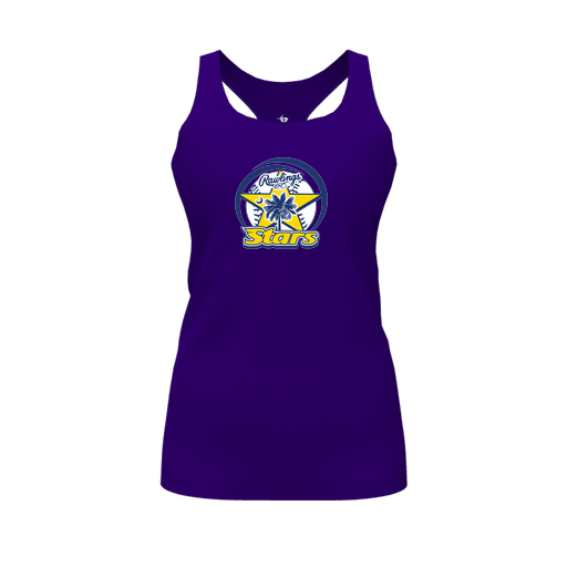 [FT0TRBPP-FYS-LOGO1] Decker Racerback Tank Top (Female Youth S, Purple, Logo 1)