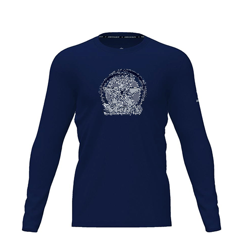 [FTLCDFNV-YXS-LOGO1] Dri Fit Performance T-Shirt (Youth XS, Navy, Logo 1, Long Sleeve)