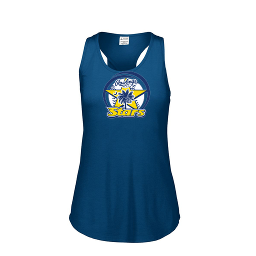 [3078.U22.S-LOGO1] Ladies Tri Blend Tank Top (Female Adult S, Navy, Logo 1)