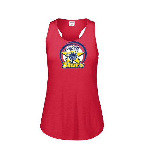 [FT0TUBRD-FAS-LOGO1] Ladies Tri Blend Tank Top (Female Adult S, Red, Logo 1)
