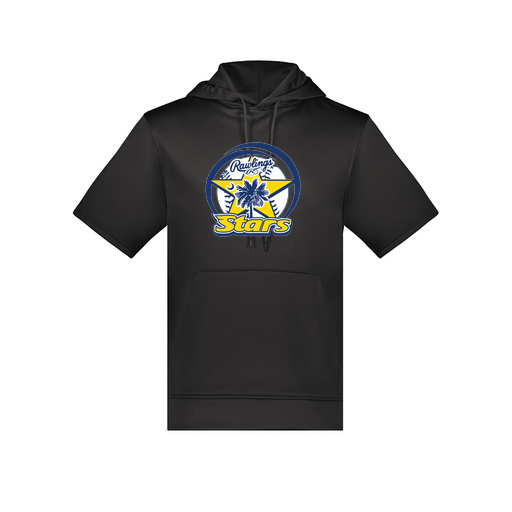 [6871.080.S-LOGO1] Men's Dri Fit Short Sleeve Hoodie (Adult S, Black, Logo 1)