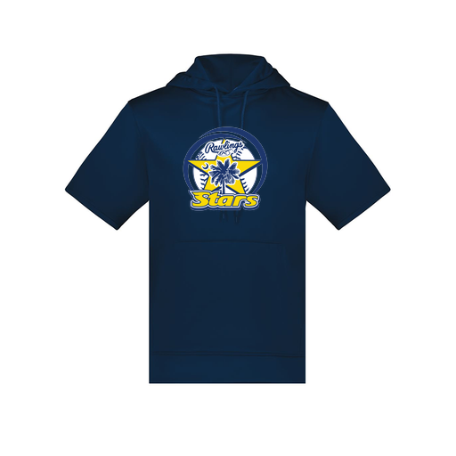 [6871.065.S-LOGO1] Men's Dri Fit Short Sleeve Hoodie (Adult S, Navy, Logo 1)