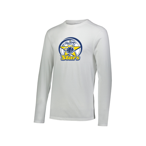 [FTLCUBWH-AXS-LOGO1] Decker Men's Tri-Blend T-Shirt - Long Sleeve (Adult XS, White, Logo 1)