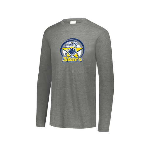[FTLCUBGY-AXS-LOGO1] Decker Men's Tri-Blend T-Shirt - Long Sleeve (Adult XS, Gray, Logo 1)