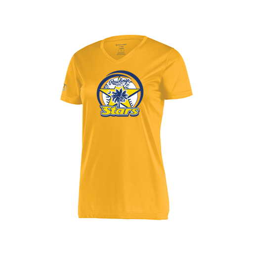 [222820.023.S-LOGO1] Ladies Movement Dri Fit Shirt (Female Adult S, Athletic Gold, Logo 1)